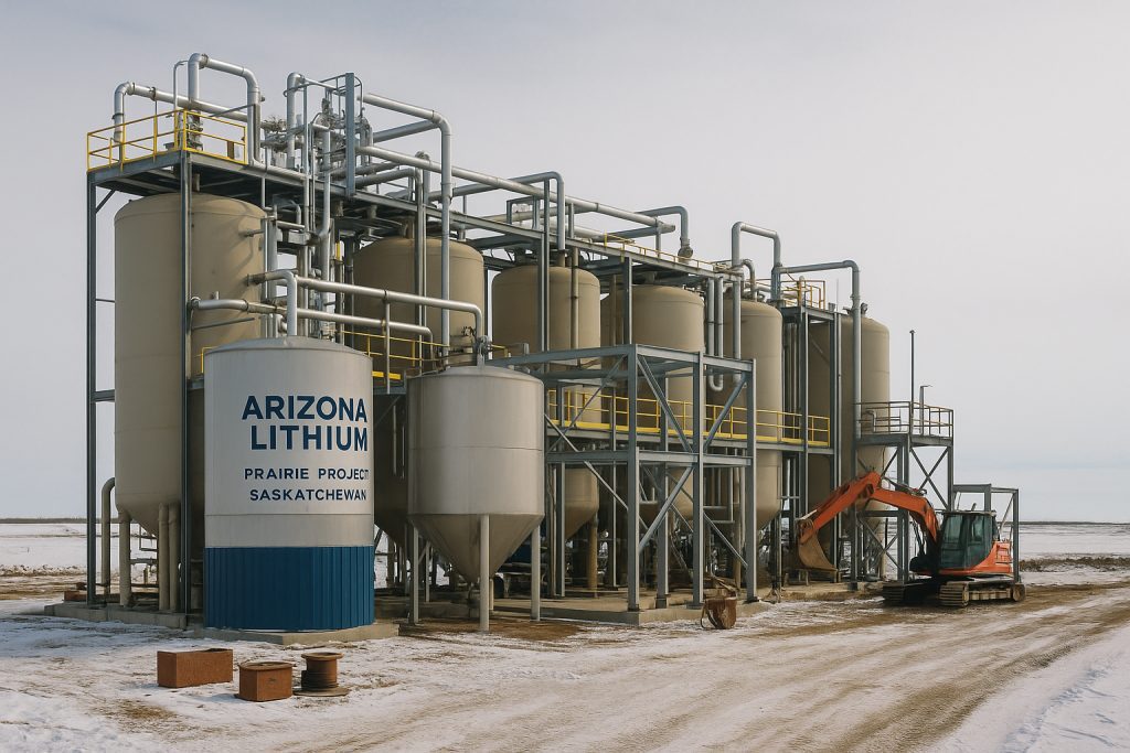 Arizona Lithium's Prairie Project DLE facility under construction in Saskatchewan
